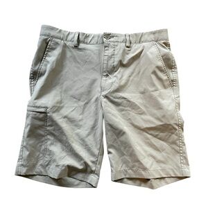 Perry Ellis Tan Polyester Lightweight Casual Golf Shorts Men's 34